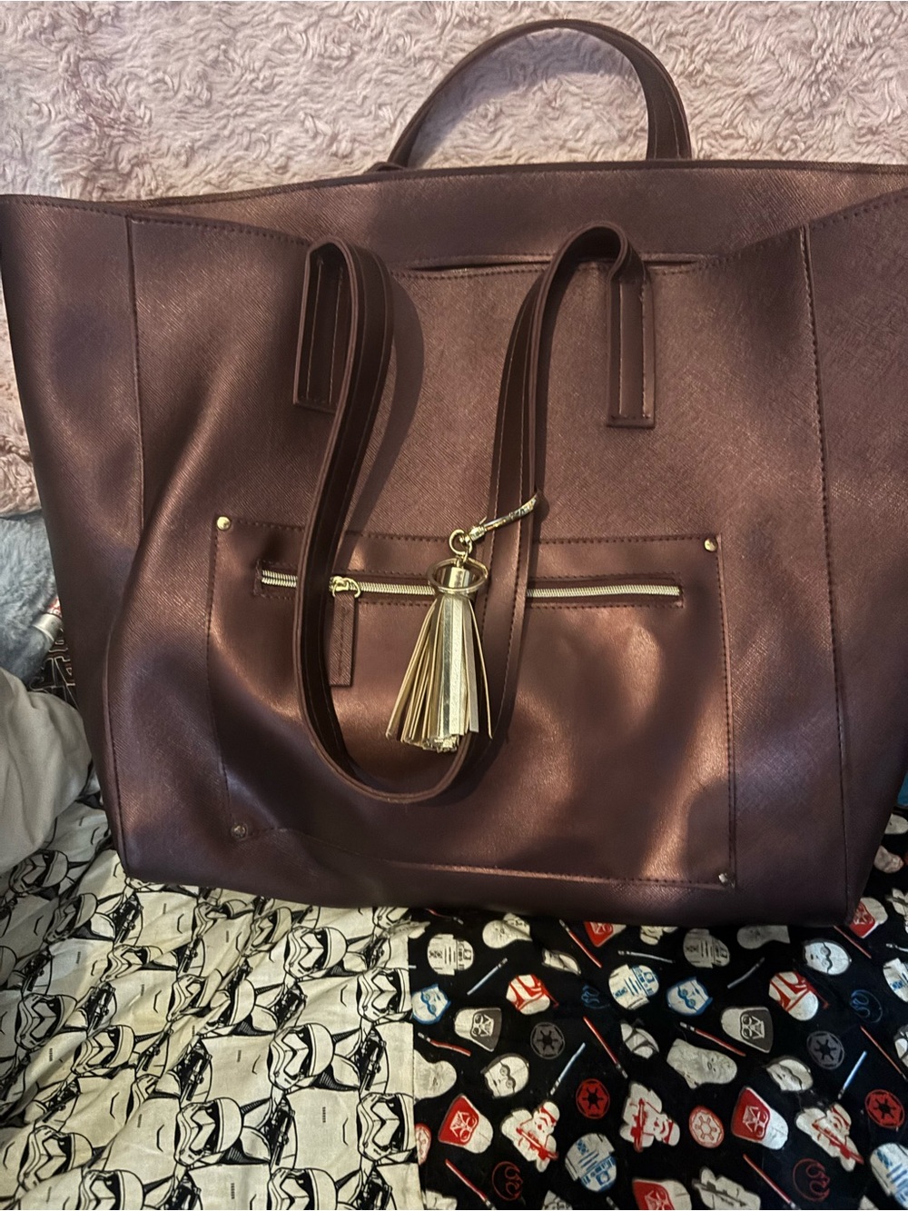 Classic Women's Tote Bag purple color